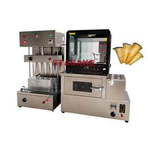 Máquina de fabricación de pizza de cono comercial con máquina de formación de cono de horno para cono de sprial y paraguas 